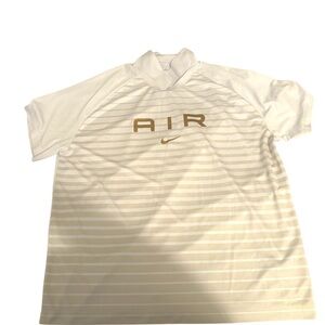 Nike Men's White and Gold Air Tee